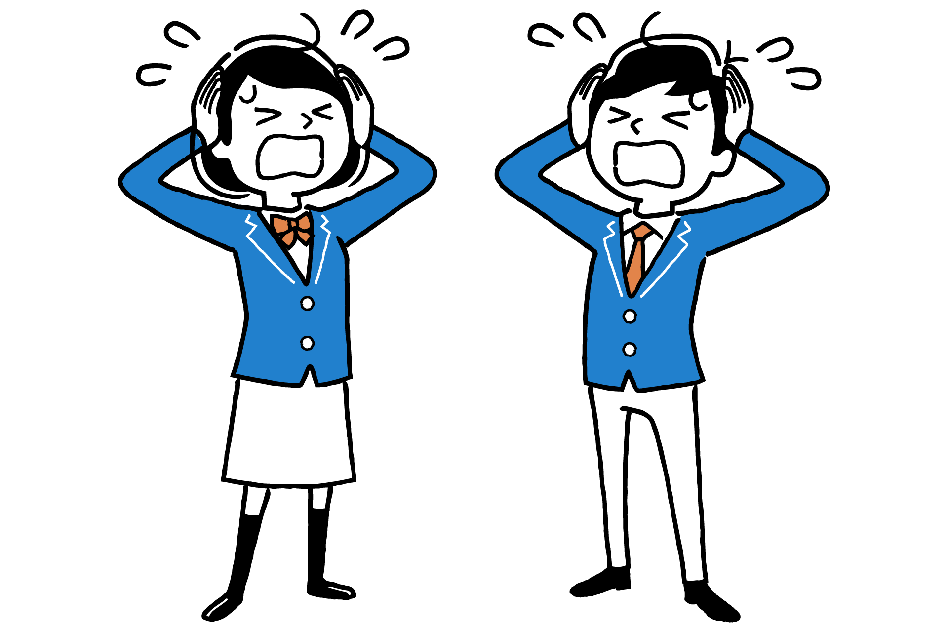 生徒が悩みを抱えている様子のイラスト